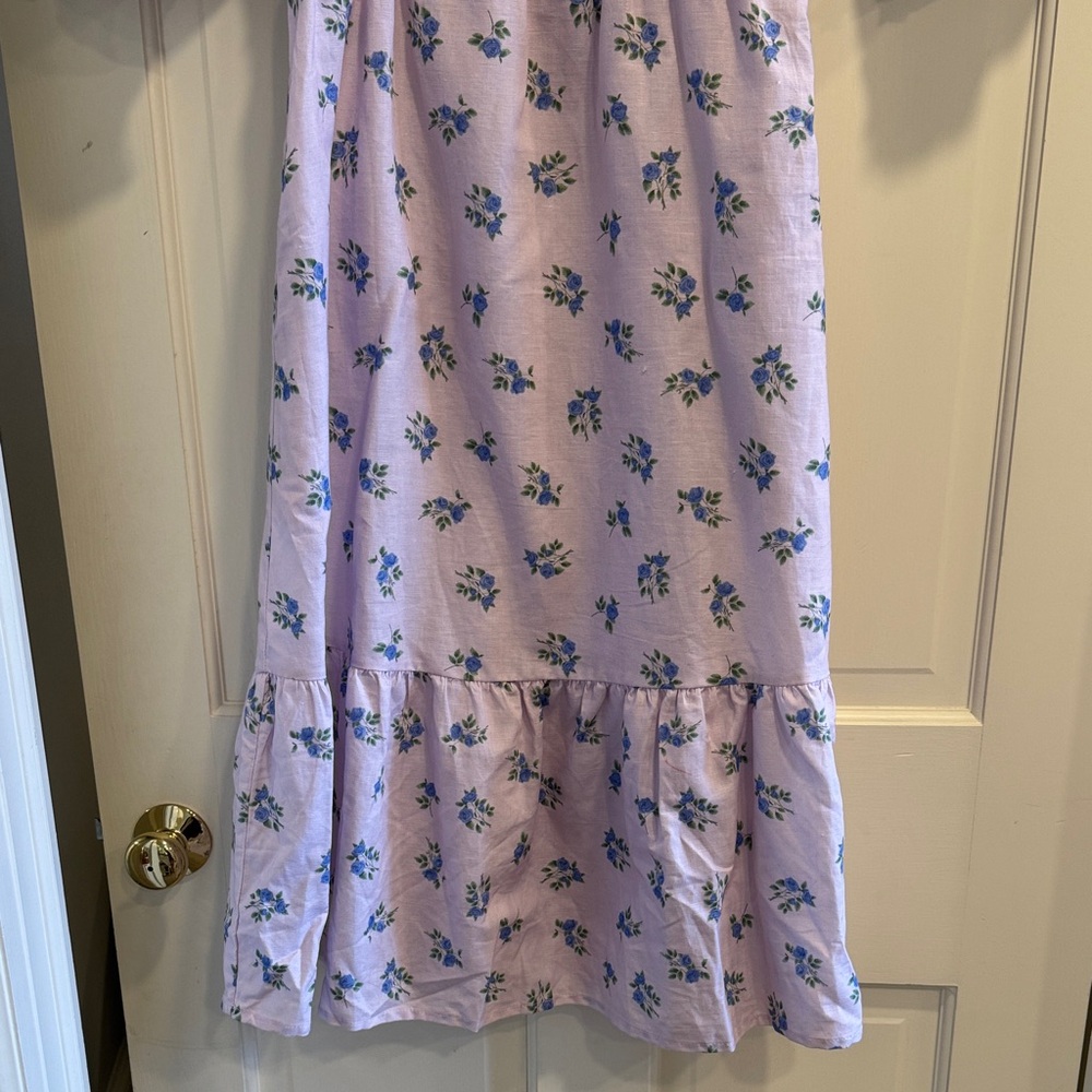 Dondolo Lilac Floral Ruffle Dress - Picture 3 of 6